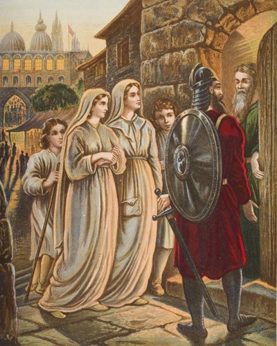 Les pèlerins à la maison de Manson, illustration de 